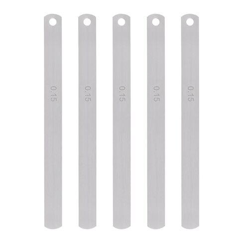 HARFINGTON 5pcs Mn Steel Feeler Gauge 0.02mm Thickness 150mm Length Metric Filler Thickness Gage Gap Measuring Tool Single Blade in Saudi Arabia