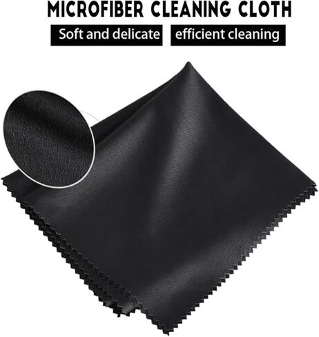 12 Pack Eyeglass Cleaning Cloths for Glasses, 6 Black & 6 Gray, 6x7 Inch Soft Lint-Free Lens Cleaning Wipes Glasses Cleaner Cloth for Screens, Cameras, and Electronics in Saudi Arabia