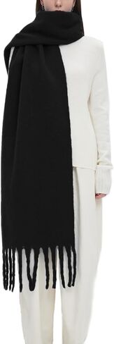 Large Chunky Scarf Oversized Fluffy Scarves Blanket Big Wool Thick Winter Warm in Saudi Arabia