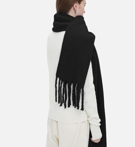 Large Chunky Scarf Oversized Fluffy Scarves Blanket Big Wool Thick Winter Warm in Saudi Arabia