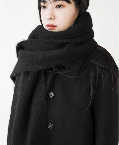 Large Chunky Scarf Oversized Fluffy Scarves Blanket Big Wool Thick Winter Warm in Saudi Arabia