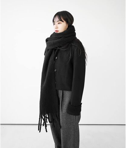 Large Chunky Scarf Oversized Fluffy Scarves Blanket Big Wool Thick Winter Warm in Saudi Arabia