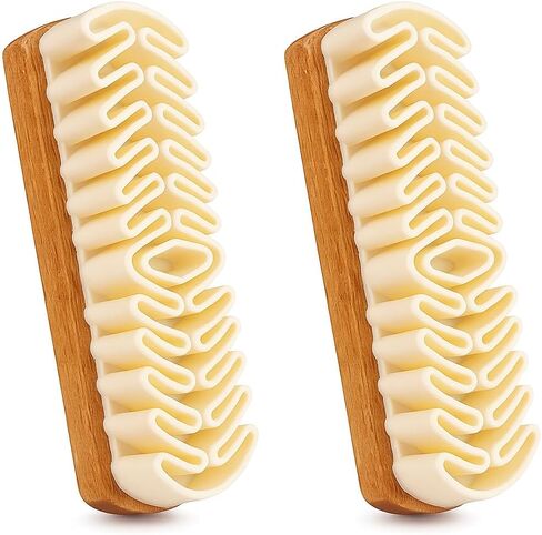 2 Pack Rubber Shoe Brush, Suede Shoe Cleaner for Shoes, Magic Rubber Shoe Brush for Cleaning, Shoes, Bags, Jacket, Purse, Sofa with Wooden Handle, Stain Eraser (2 Pcs) in Saudi Arabia