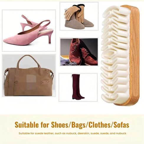 2 Pack Rubber Shoe Brush, Suede Shoe Cleaner for Shoes, Magic Rubber Shoe Brush for Cleaning, Shoes, Bags, Jacket, Purse, Sofa with Wooden Handle, Stain Eraser (2 Pcs) in Saudi Arabia