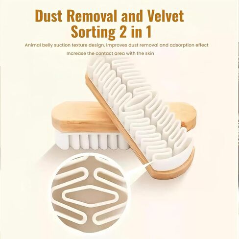 2 Pack Rubber Shoe Brush, Suede Shoe Cleaner for Shoes, Magic Rubber Shoe Brush for Cleaning, Shoes, Bags, Jacket, Purse, Sofa with Wooden Handle, Stain Eraser (2 Pcs) in Saudi Arabia