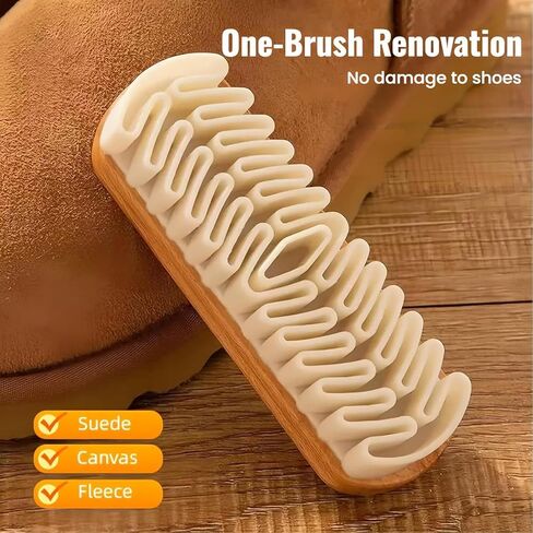2 Pack Rubber Shoe Brush, Suede Shoe Cleaner for Shoes, Magic Rubber Shoe Brush for Cleaning, Shoes, Bags, Jacket, Purse, Sofa with Wooden Handle, Stain Eraser (2 Pcs) in Saudi Arabia