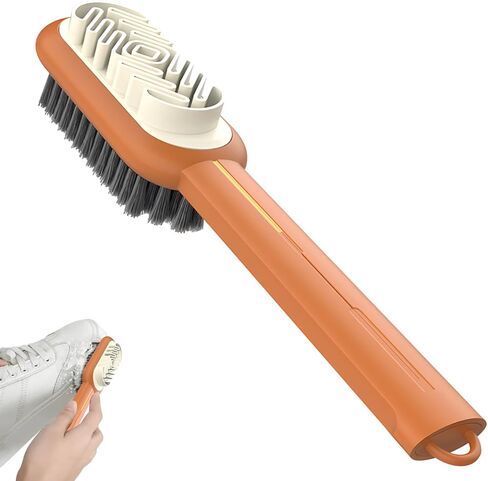 2 in 1 Scrub Suede Shoe Brush, Rubber Polish Eraser, Multifunctional Suedes Eraser Cleaner for Suede Cleaner and Nubuck Brush (Orange) in Saudi Arabia