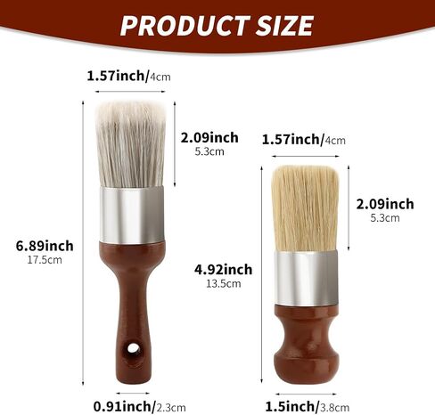 2Pcs Leather Brush - Cleaning & Salve Tool, Soft Bristles (No Scratch) for Furniture | Car Seats, Leather Jackets, Wood Sofa Care – Durable Wood Handle, Multi-Use Home/Auto in Saudi Arabia