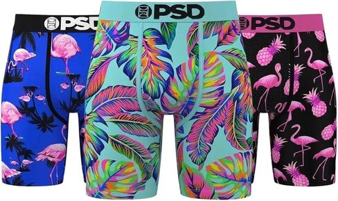 PSD Men's Trop Flamingo 2Pk Boxer Briefs, Multi, L in Saudi Arabia