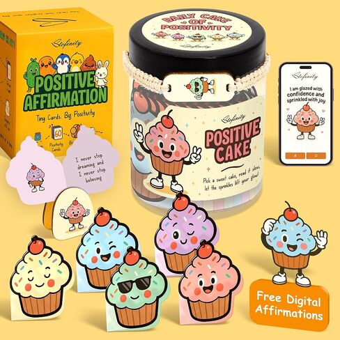 60 Positive Cat Affirmation Cards - Funny Cat Gifts For Women Birthday, Christmas Gifts For People Who Love Cats, Anxiety & Stress Relief Gift For Desk Decor in Saudi Arabia