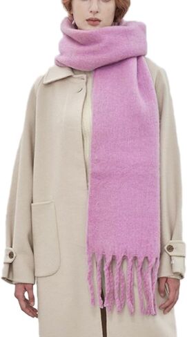 Large Chunky Scarf Oversized Fluffy Scarves Blanket Big Wool Thick Winter Warm in Saudi Arabia