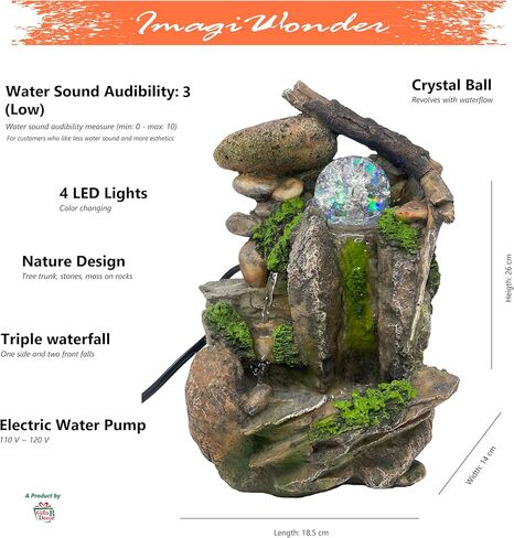 Nature’s Garden Rockery Fountain – Indoor Zen Waterfall Tabletop Decoration in Saudi Arabia