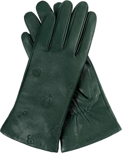 FIORETTO Women’s Winter Chrome-Free Sheepskin Leather Gloves Cashmere Wool Lined, Touchscreen & Embroidered W25003 in Saudi Arabia