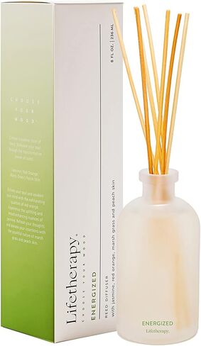 Lifetherapy Grounded Mini Reed Diffuser | Home Fragrance Diffuser | Fresh Citrus, Heliotrope, Dry Amber, Calming Rose, Vanilla | 2 FL OZ in Kuwait