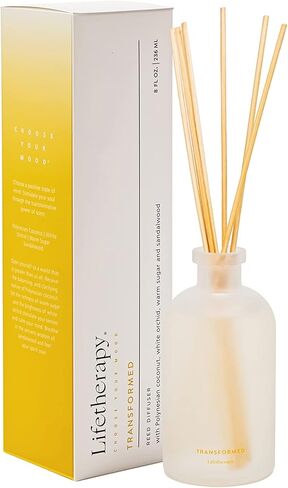 Lifetherapy Grounded Mini Reed Diffuser | Home Fragrance Diffuser | Fresh Citrus, Heliotrope, Dry Amber, Calming Rose, Vanilla | 2 FL OZ in Kuwait