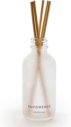 Lifetherapy Grounded Mini Reed Diffuser | Home Fragrance Diffuser | Fresh Citrus, Heliotrope, Dry Amber, Calming Rose, Vanilla | 2 FL OZ in Kuwait