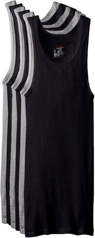Hanes Men's 6-Pack FreshIQ ComfortSoft Tanks - Black - 2X-Large in Saudi Arabia