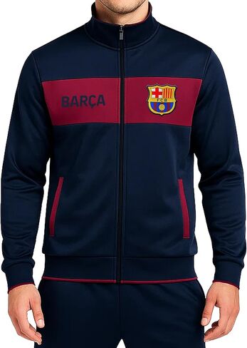 Icon Sports Officially Licensed FC Barcelona Soccer Track Jacket - Unisex Adult in Saudi Arabia