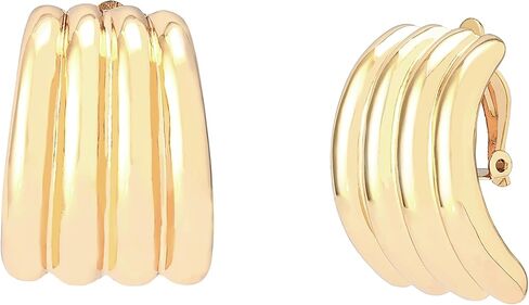 Robert Lee Morris Soho Women's Ribbed Tube Clip-On Earrings in Saudi Arabia