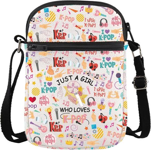 BDPWSS K-Pop حقيبة كروس بودي K-Pop Singer Merchandise Just A Gi-rl الذي يحب K-Pop هدية لمحبي موسيقى K-Pop هدية فريق K-Pop in Saudi Arabia