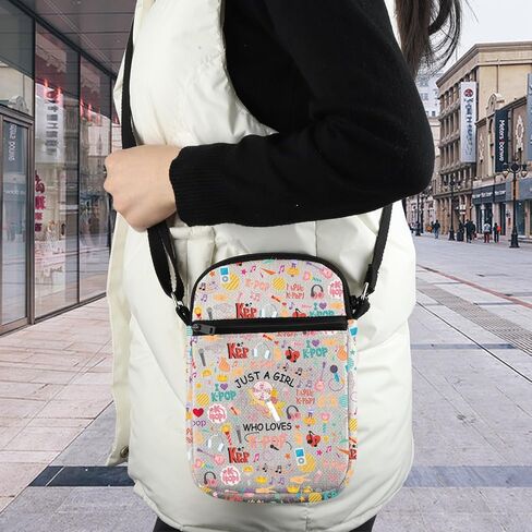 BDPWSS K-Pop حقيبة كروس بودي K-Pop Singer Merchandise Just A Gi-rl الذي يحب K-Pop هدية لمحبي موسيقى K-Pop هدية فريق K-Pop in Saudi Arabia