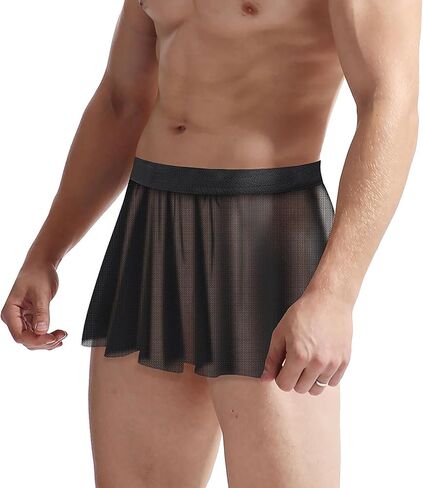 Men's Sissy Mini Skirt See Through Panty Sissy Lingerie for Cross-dressers Crossdressing Panties Gay Sleepwear Underpants in Saudi Arabia
