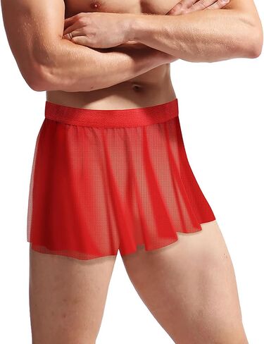 Men's Sissy Mini Skirt See Through Panty Sissy Lingerie for Cross-dressers Crossdressing Panties Gay Sleepwear Underpants in Saudi Arabia
