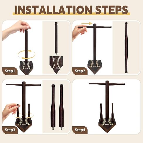 قلادة خشبية للبيسبول/الكرة اللينة وحامل حلقة البطولة - حامل عرض تذكارات رياضية، منظم مجوهرات، هدية للاعبين والمدربين والمروحة in Kuwait
