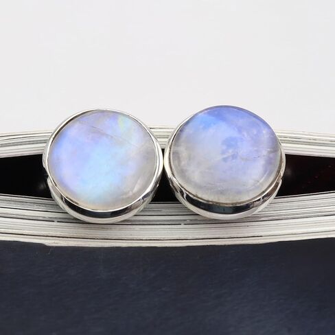 أزرار أكمام من حجر القمر مجوهرات للرجال من الفضة الإسترليني عيار 925، أزرار أكمام لحفلات الزفاف هدية فريدة من نوعها، أزرار أكمام من الأحجار الكريمة الطبيعية in Kuwait