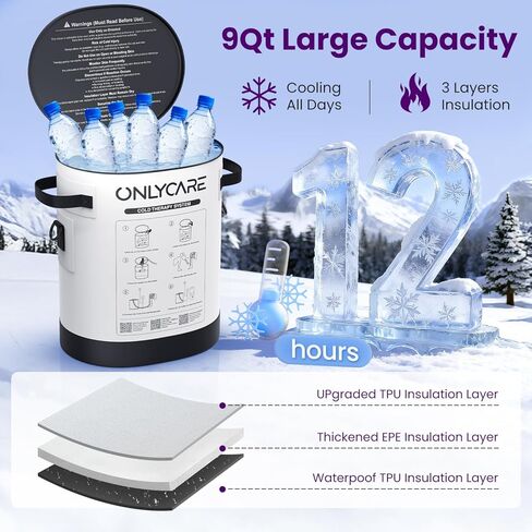 Cold Therapy Machine 4.0, Program Timer Ice Machine for Knee After Surgery, Portable Ice Therapy Machine with Quiet Pump, w/Compression Pad for Ankle, Arm Joints, Sport Injury, Cryotherapy Pain Relief in Saudi Arabia