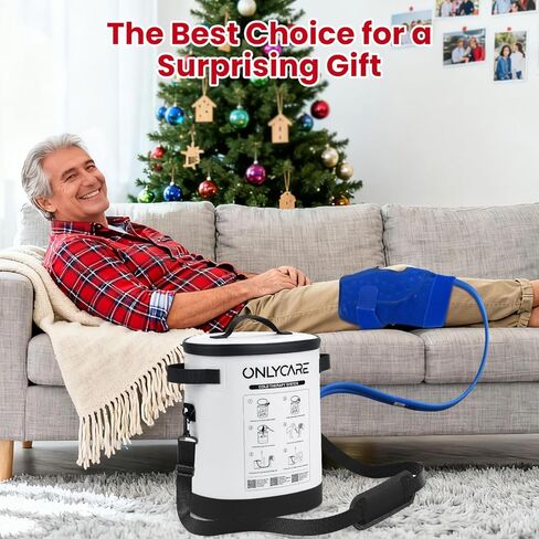 Cold Therapy Machine 4.0, Program Timer Ice Machine for Knee After Surgery, Portable Ice Therapy Machine with Quiet Pump, w/Compression Pad for Ankle, Arm Joints, Sport Injury, Cryotherapy Pain Relief in Saudi Arabia