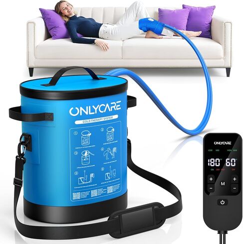 Cold Therapy Machine 4.0, Program Timer Ice Machine for Knee After Surgery, Portable Ice Therapy Machine with Quiet Pump, w/Compression Pad for Ankle, Arm Joints, Sport Injury, Cryotherapy Pain Relief in Saudi Arabia