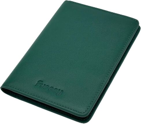 Passport holder for travel, Genuine Nappa Leather Passport Cover with RFID blocking. A must-have Airport Travel safety essentials for both men and women.(Black/Gray) in Saudi Arabia