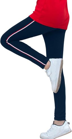 Girls Leggings Elastic Waistband Stretchy Bottoms Kids Everyday Casual Athletic Pants for School Uniform Dance Yoga Running in Saudi Arabia