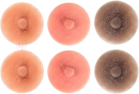 1 Pair Diameter 6cm Reusable Attachable Self Adhesive Silicone Nipple Realistic Adhesive Silicone Nipple Cover in Saudi Arabia