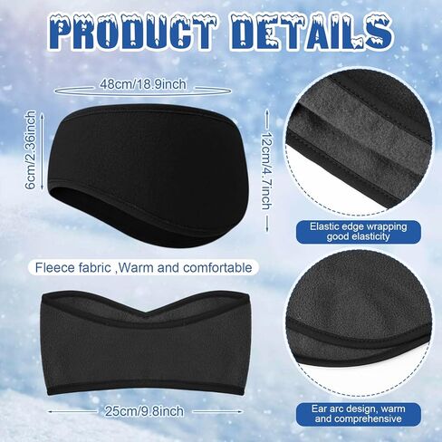 16 Pieces Winter Ear Warmer Headband with Touch Screen Gloves Set for Women Men Fleece Ear Muffs Knit Gloves for Sport Running Cycling Driving Hiking Ski in Saudi Arabia