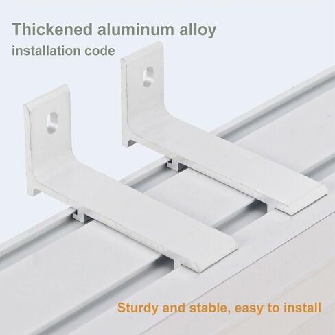 Double Curtain Track System, 450cm Silent Baffle Rail with Integrated Wall Installation, Spliceable Sliding Pulley, Perfect for Home Decor & Window Treatments in Saudi Arabia