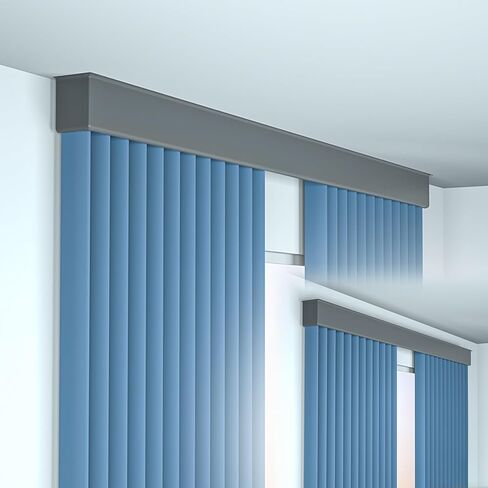 White 90cm Single Track Curtain Box with Rod, Ceiling Wall Mount Blackout Pelmet, 12cm Tall Decorative Cornice for Windows, Ideal Room Divider in Saudi Arabia