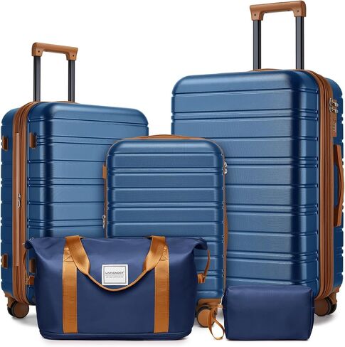 Luggage Sets 6 Piece Hardside Expandable Suitcases with Two Cosmetic Cases Spinner Wheels TSA Lock in Saudi Arabia