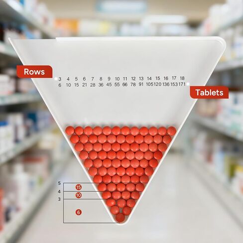 Pill Counter Tray, Triangular Pill Counting Tray with Spatula, Pharmacy Counting Tray for Sorting Tablets in Kuwait