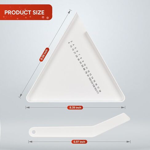 Pill Counter Tray, Triangular Pill Counting Tray with Spatula, Pharmacy Counting Tray for Sorting Tablets in Kuwait