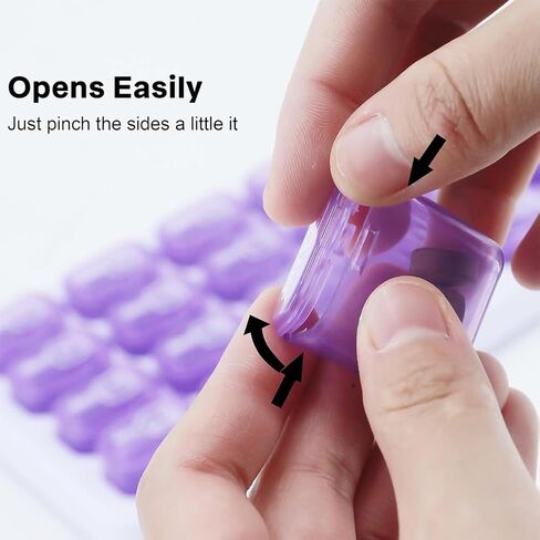 Monthly Pill Organizer, Portable Pill Box, 32 Day Cases Medicine Organizers to Hold Vitamins and Medication(Purple) in Saudi Arabia