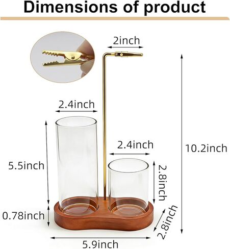2 in 1 Incense Holder for Sticks - Glass Incense Burner with Ash Catcher, Japanese Hanging Incense Burner with Storage and Wooden Base for Meditation Yoga Spa Homen Room Unique Decor in Saudi Arabia
