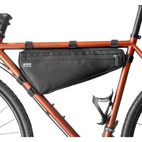 GORIX Bike Triangle Bag Frame Bag Top Tube Bag 3L Waterproof Cycling Road Mountain Bicycle (GX-FB WEB)