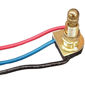 B&P Lamp 3-Way, 4 Position, 2 Circuit Rotary Switch with Removable Knob