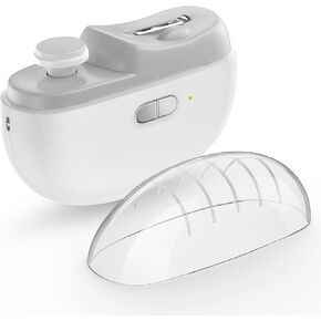 مقص أظافر كهربائي أوتوماتيكي من Yibosoar مع ضوء LED وسرعتين، قاطع أظافر وملمع 2 في 1 لتخزين قصاصات الأظافر، أداة تشذيب أظافر آمنة قابلة لإعادة الشحن للأطفال وكبار السن وهدية للبالغين in Kuwait