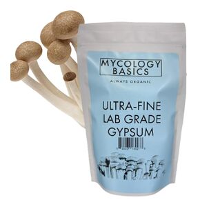 Mycology Basics - Ultra-Fine Lab Grade Gypsum for Mushrooms, Food Grade, No Additives - Packaged in HEPA filtrated Enclosure for Sterility (10.0 lbs)