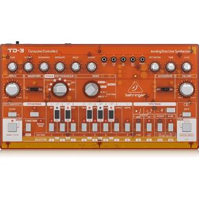 Behringer TD-3-TG Analog Bass Line Synthesizer with VCO, VCF, 16-Step Sequencer, Distortion Effects and 16-Voice Poly Chain