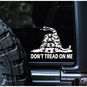 Sunset Graphics & Decals Don't Tread On Me Decal Vinyl Car Sticker Constitution | Cars Trucks Vans Walls Laptop | White | 5.5 inches | SGD000215
