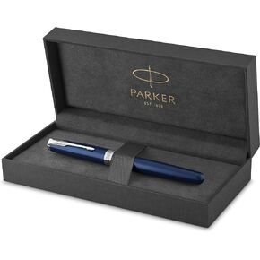 PARKER Sonnet Rollerball Pen, Black Lacquer with Gold Trim, Fine Point Black Ink